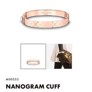Louis Vuitton nanogram cuff bracelet (Rose color)